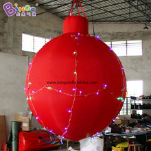 充气圣诞球气模 庆典节日挂吊装饰灯光红圆球主题派对LED彩灯彩球