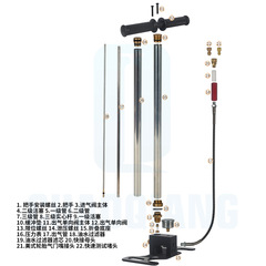 Factory Direct Sale Stainless Steel High Pressure Air Compressor 30MPa Manual Inflator Pump 4500psi Pedal Foldable Large Gauge