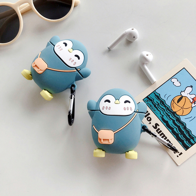 Cute Backpack Penguin AirPods Pro3 Apple Bluetooth Headphone Case 1/2/4 Generation Cartoon Protective Cover Suitable for Use