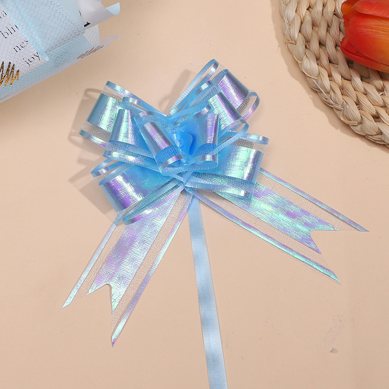 Nuevo medio 30 # hilo de nieve Iris flor dibujada a mano al por mayor brillante flash guirnalda cinta ventas directas de fábrica