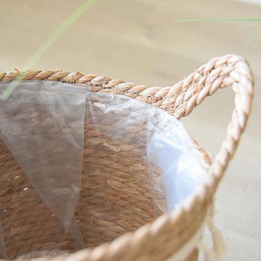 Vina nórdica trenzada de paja trenzada cesta trenzada de maceta trenzada cesta trenzada de bolsa trenzada de bambú trenzada a mano