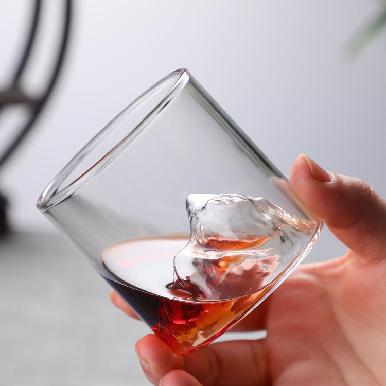 Vidrio transparente recta de una sola capa taza de cerveza whisky Xizango vista a la montaña taza de jugo de hogar taza de beber