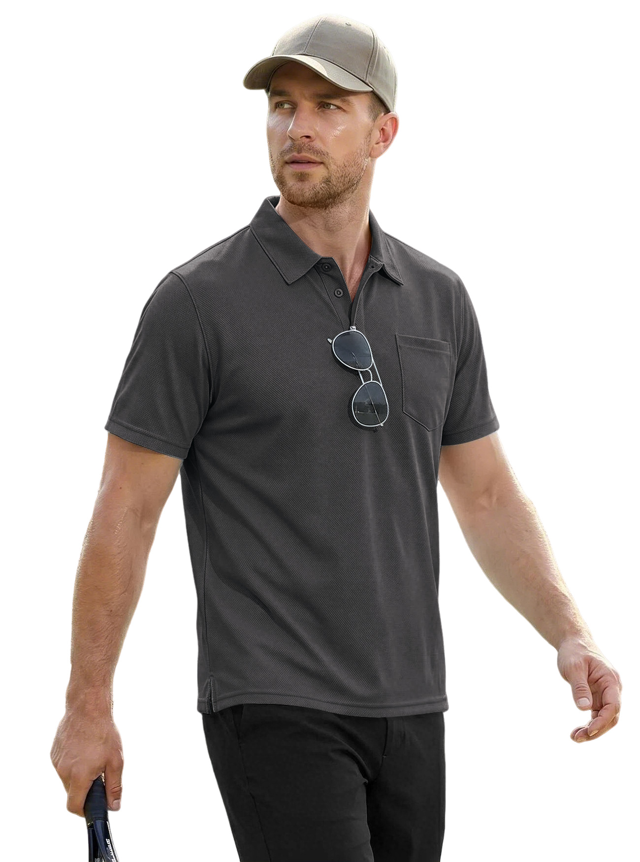 Europa y Estados Unidos transfronterizos hombre polo de verano con solapa de mangas cortas transpirables piel deportiva casual moda de hombre de mangas cortas hombre image 14