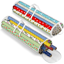 亚马逊爆款圣诞节礼品透明PVC防水收纳袋节日送礼便携手提纸筒袋