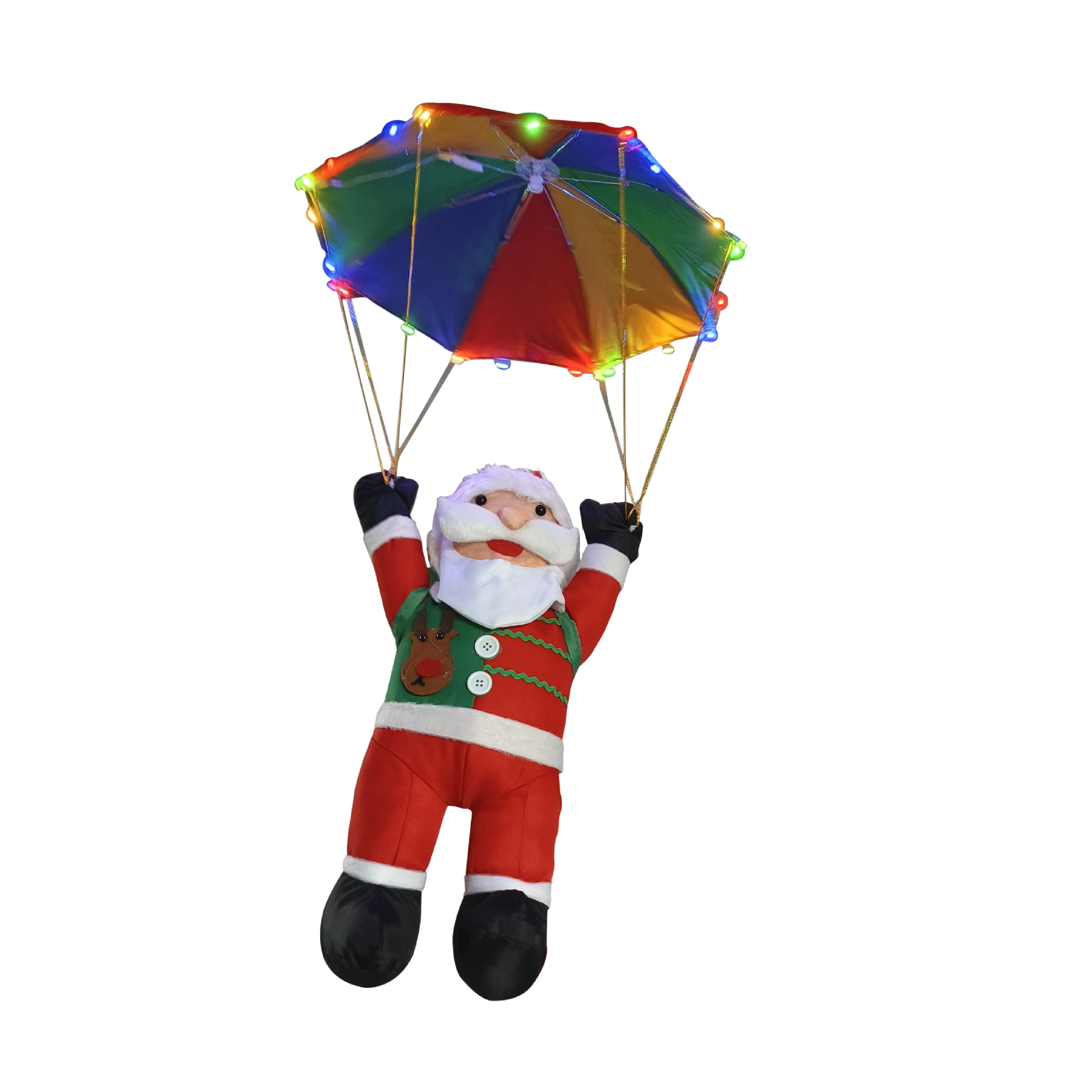 Transfronterizos LED paracaídas decoración paracaídas paracaídas paracaídas luminosas para Santa Claus suministros navideños