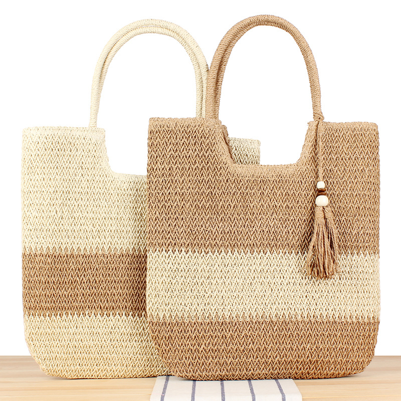 New Styles of Handbags 2024, Woven Bags for Summer Seaside Travel, New Versatile Large-capacity Tote Bags, Fashionable and Popular Women's Bags._voghion.com