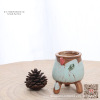 Creative flowerpot, small ceramics, plant lamp flower-shaped, handmade, hand painting