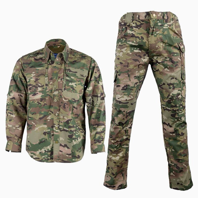 511 Suit Outdoor Breathable Camouflage Training Suit Instructor Business Commuter Black Hawk Long-Sleeved Tactical Shirt for Men