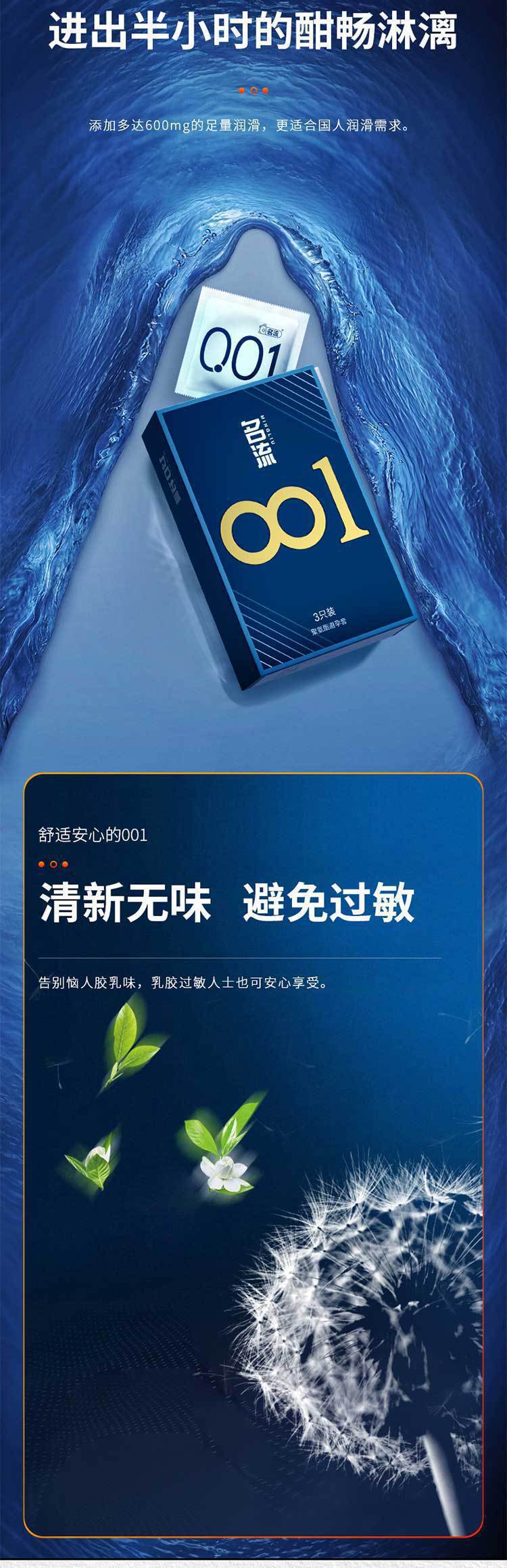 Celebrity 001 Ultra-Thin Polyurethane Condoms for Men, 3-Pack — detail image 5