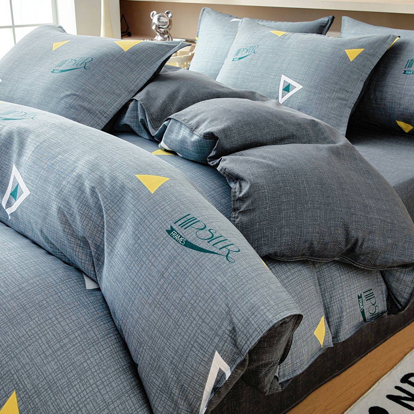 Hombre simple 100% algodón cubierta de colcha de una sola pieza de algodón 1.5 dormitorio de estudiantes 150x200x230