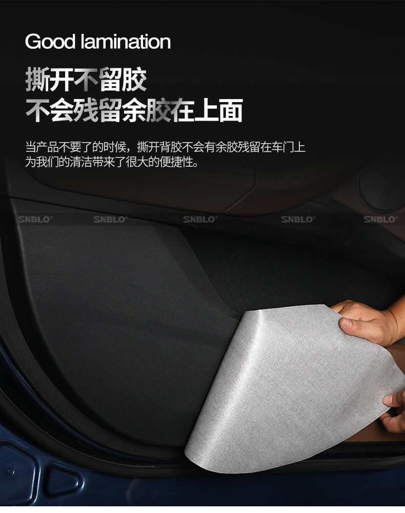 Suitable for Mercedes-Benz GLS leather anti-kick pad door sill strip door panel interior protection sticker car modification parts supplies