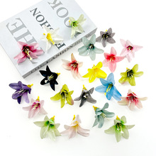 仿真小百合花朵 兰花花头 diy少数民族头饰簪花材料包 伴手礼配件