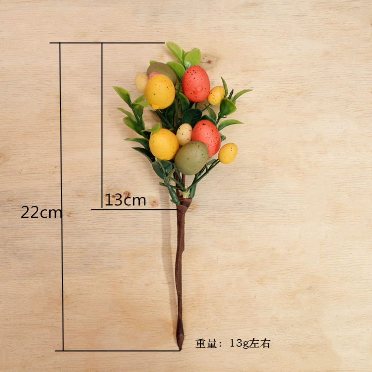 Fábrica directa huevo de Pascua decoraciones simple decoración de escritorio simulación hoja verde florero arreglo Pascua
