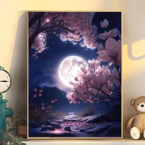 Tulip Flower Digital Oil Painting DIY Coloring Hand-painted Children's Drawing Filling Landscape Digital Oil Painting Wholesale