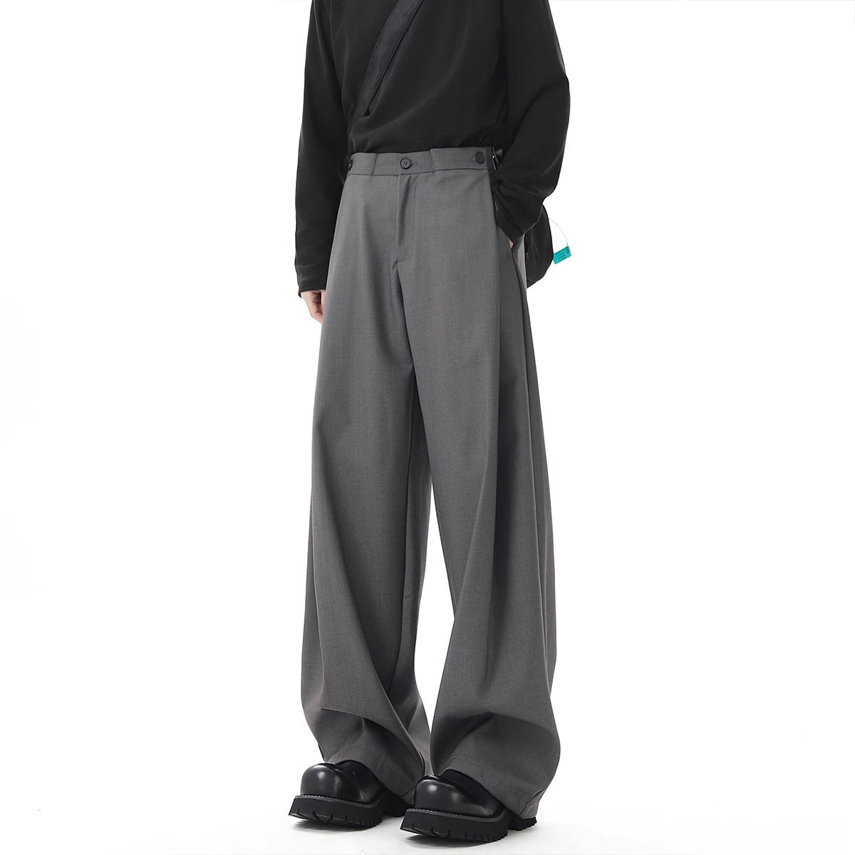 American Style cleanfit High-end Casual Pants Men's Loose Straight Suit Pants Fashionable Wide-leg Dagging Long Pants