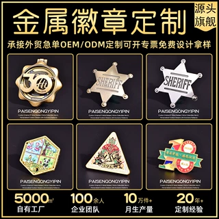 马口铁徽章定制动漫IP胸针校徽企业司徽活动纪念勋章LOGO来图打样
