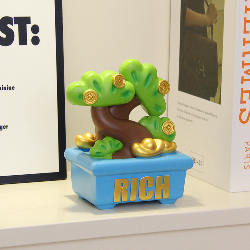 Money Tree Fortune Tree Front Desk Lucifer Opening Decoration Living Room Entrance TV Cabinet Rich Flowers Decorate Birthday Gifts