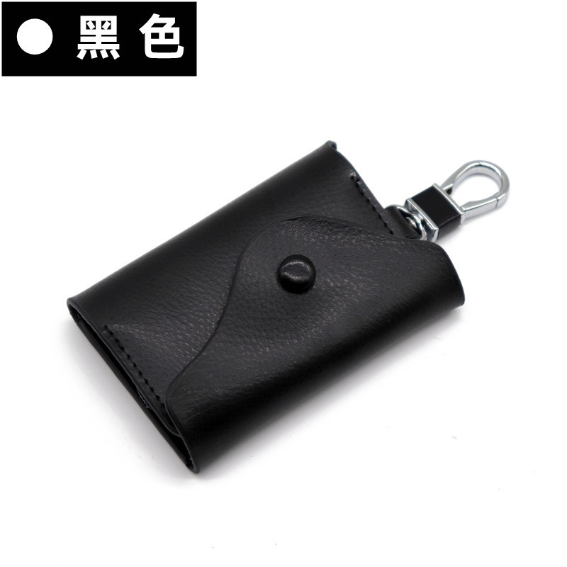 Bolsa para llaves para hombre, cuero genuino, gran capacidad, bolsa para llaves multifuncional, bolsa universal para llaves de coche de alta gama para colgar en la cintura, antirrobo para mujer