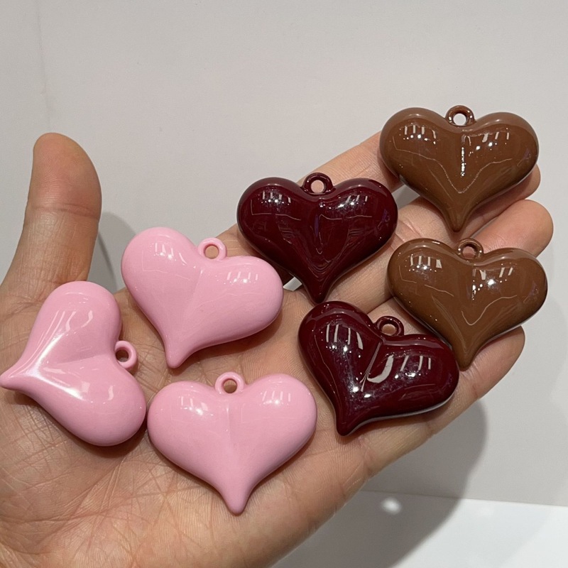 ペイントピーチラブペンダントアクリル diy 携帯電話チェーンバッグキーチェーンネックレスジュエリーアクセサリー|undefined