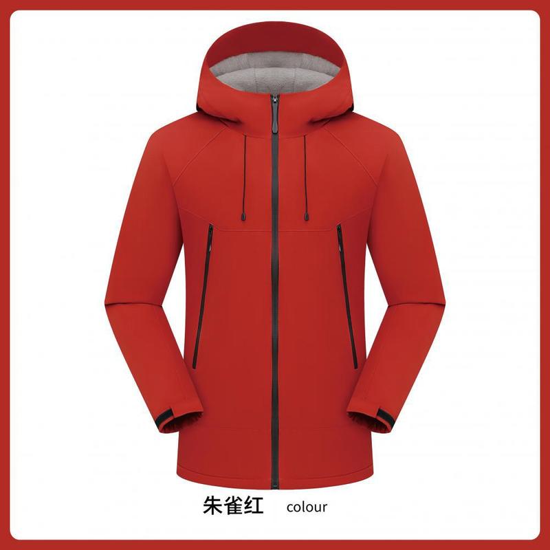 爆款加绒加厚冲锋衣定制logo外套软壳工作服冲锋衣登山服印字刺绣|undefined
