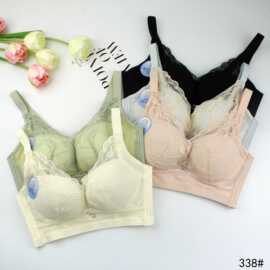 俏D338#清雅透气杯34-40薄B杯聚拢集中侧收副乳三排扣尾单特卖批