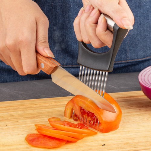 304 stainless steel onion needle multifunctional vegetable cutter onion insertion loose meat needle fruit and vegetable slicer fish scale holder