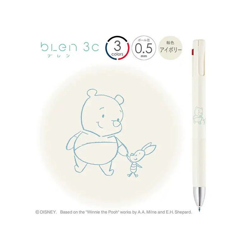 Japanese zebra, universal ballpoint pen, Winnie the Pooh, 3 colors