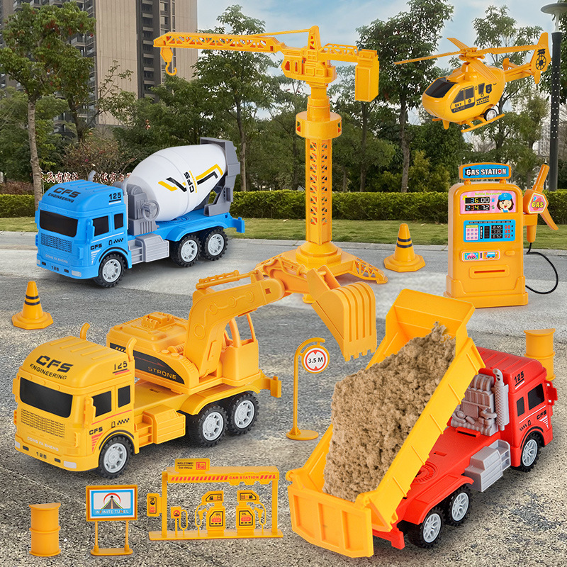 Venta directa de fábrica, juguetes, juegos de vehículos de ingeniería para niños, caja de regalo grande