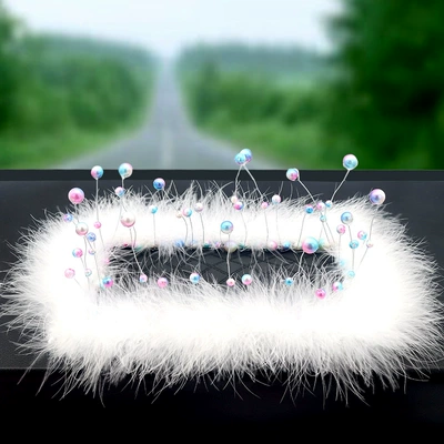 Car Pearl Crown Feather: Anti-slip mat