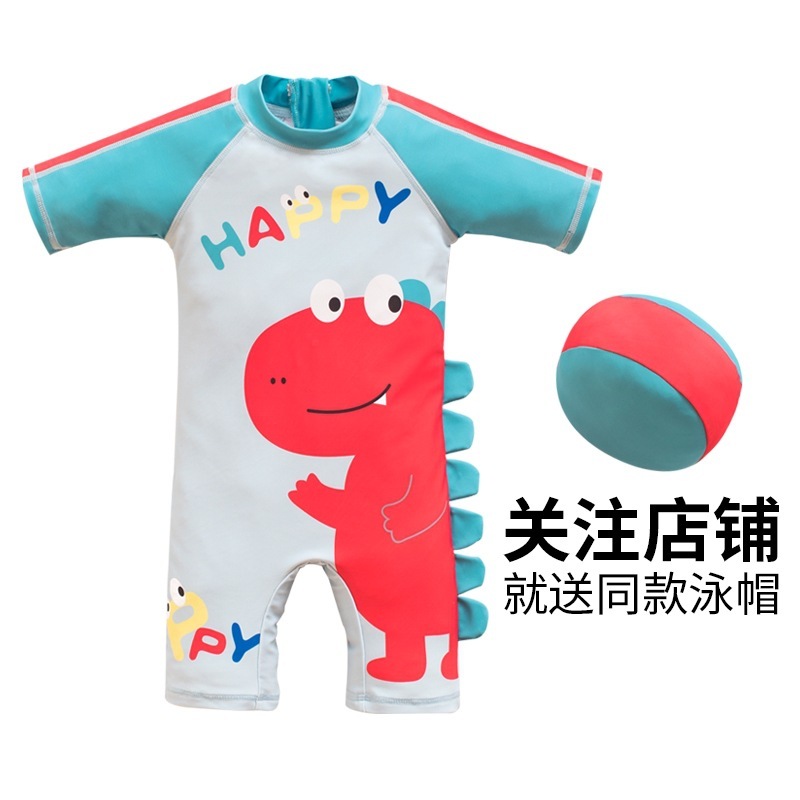 子供水着ワンピース男の子恐竜韓国子供ベビー温泉速乾新生児かわいい日焼け止め水着|undefined