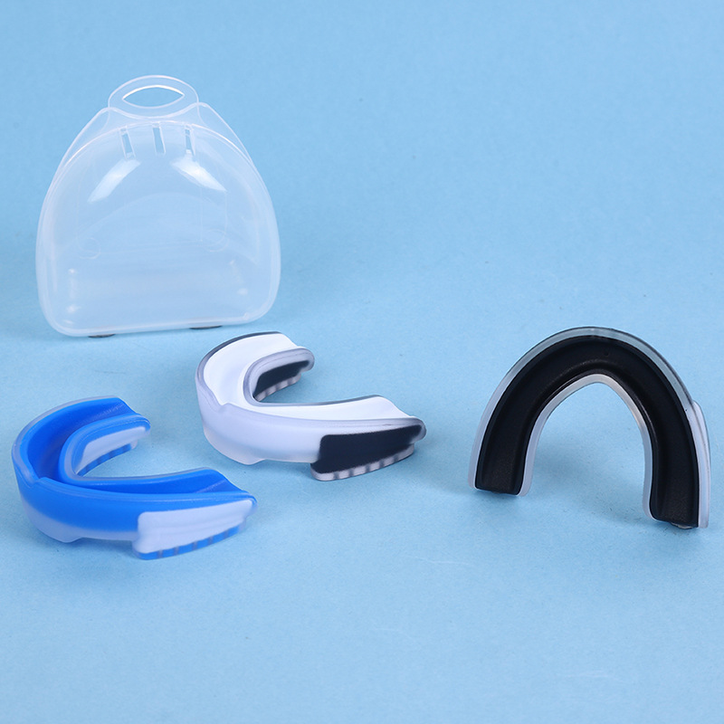 Boxing Sanda Protector de dientes, frenillos, canastas de pies, fila de karate, lucha, toallitas termoplásticas, toallitas deportivas de una cara para adultos