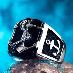 wish男戒跨境復古款古風花草紋路做舊款青玉廠家直供男士戒指