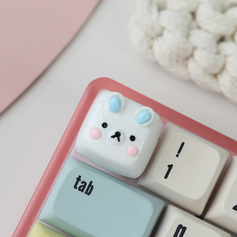 クロスボーダーの人気kt猫の四角いキーキャップの個性的な外装の手作りの立体キーキャップの創意的なカスタマイズのかわいいキーボードキャップ|undefined