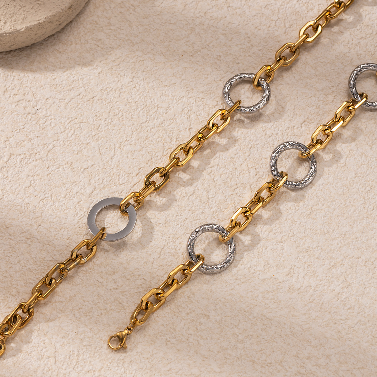 Tena Collar de línea de acero inoxidable europeo y americano Pulsera de alta calidad que no se desvanece Joyas de acero inoxidable Joyas transfronterizas