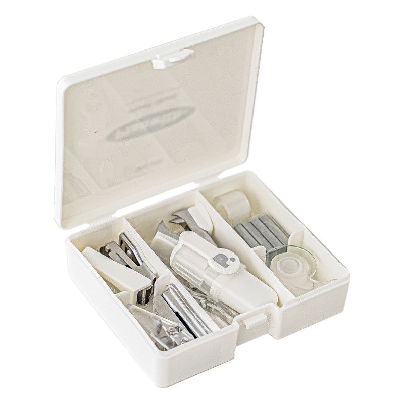 Planwith tool box efficiency set upgraded 8-piece punch stapler scissors storage tool box