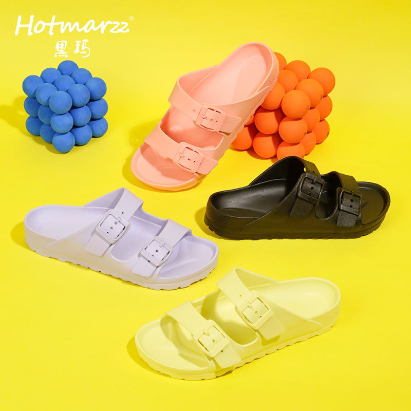 hotmarzz黑玛 拖鞋女夏季外穿足弓新款凉拖平底防滑软底沙滩凉鞋|undefined