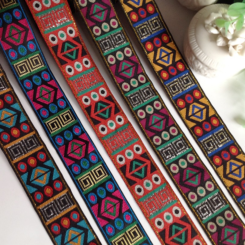 3.3cm民族风花边辅料手工衣服diy材料刺绣花窗帘边带织带领口