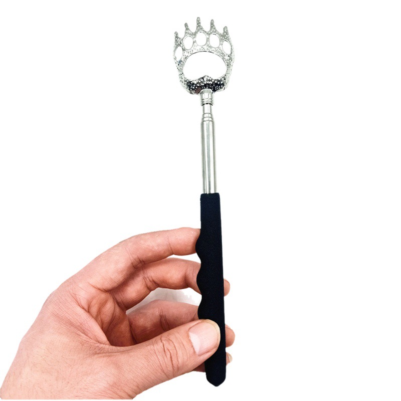 Masaje garra rascador de cuatro secciones telescópica de acero inoxidable Tickle Bear Claw no pida música antigua fábrica directa al por mayor