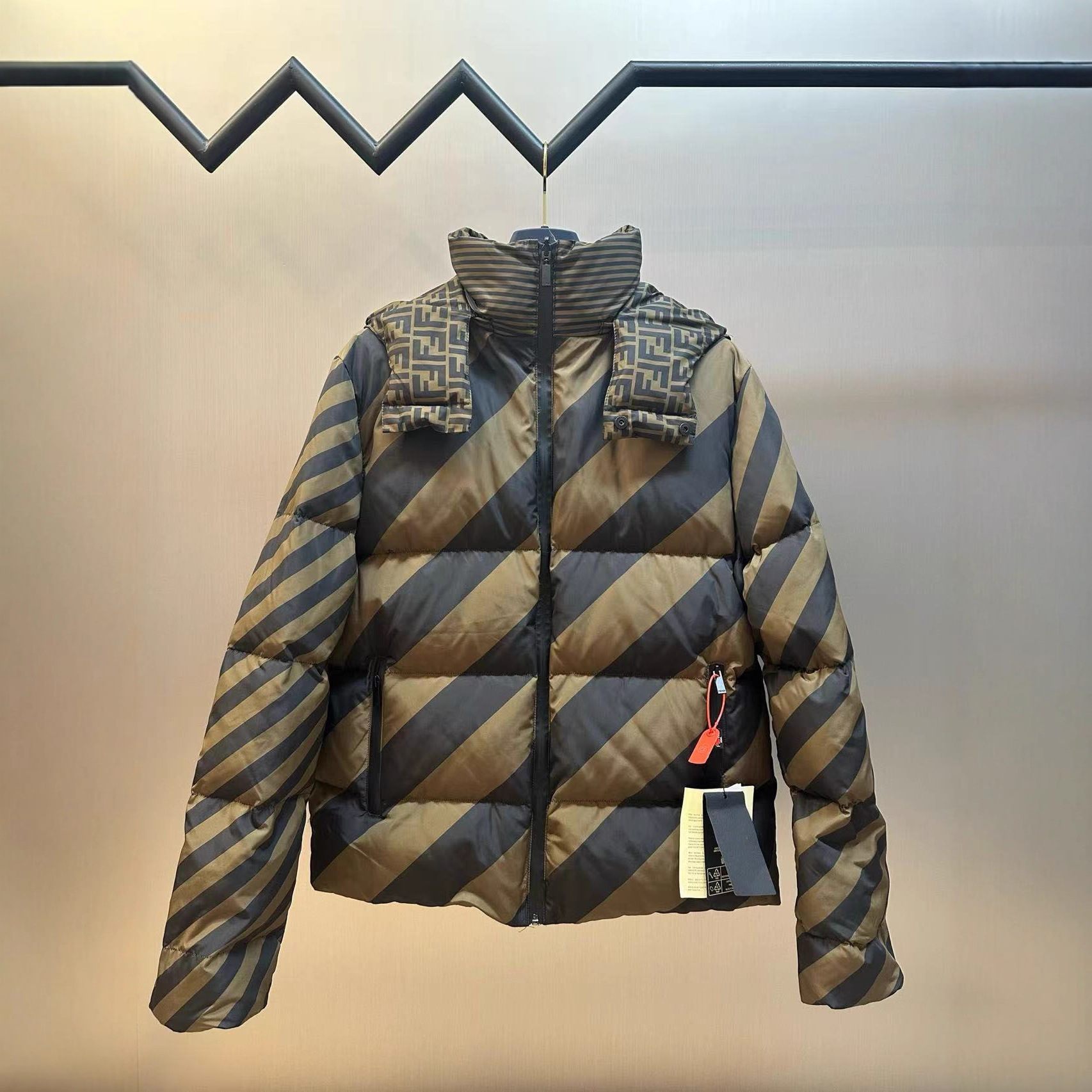 90 White Duck down High-Density Pressed Nylon Double F Printed Double-Sided Men's down Jacket Men Feather down