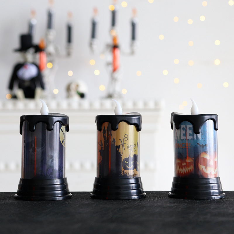 Lámpara de vela electrónica de Halloween simulación vela al por mayor lugar diseño apoyos Lámpara decorativa decoración de escritorio luz de la noche