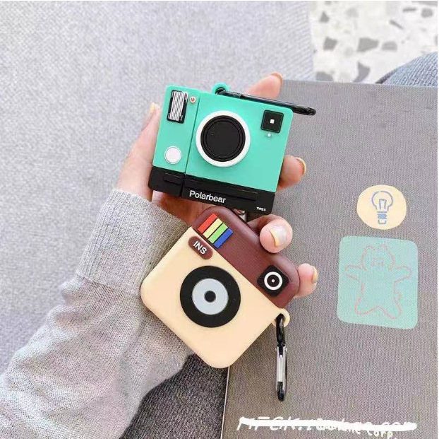 New cartoon camera suitable for Apple AirPods1/2 Pro 3 headphone cover 3rd generation protective case silicone