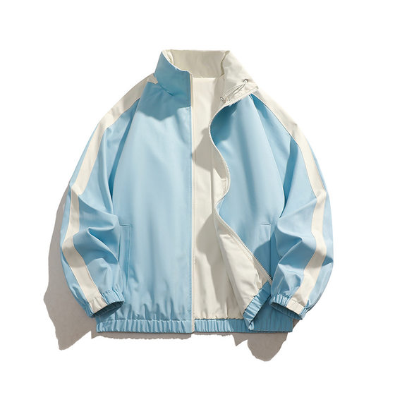 Vertical collar group suit custom jacket double-sided coat men's spring and autumn American fashion brand leisure sports loose wholesale