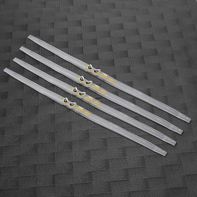 Qapı və bamper qoruyucu zolaqlar Extended Anti-Scratch Anti-Rubbing Strip - 4-long-strips-white-eyebrows-4-transparent-strips