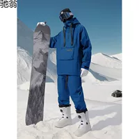 2024 новый лыжный костюм костюм мужской зимний бархат толстый пара штурмовая одежда лыжные штаны на открытом воздухе спортивная одежда