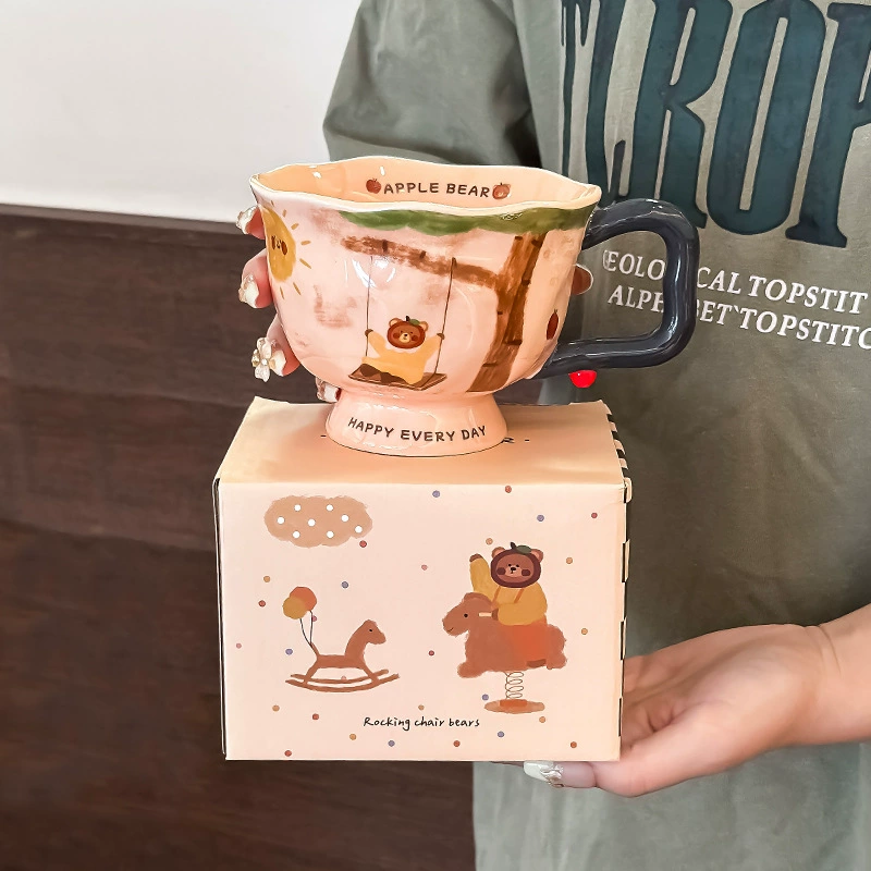 Керамическая кружка Mark Cup (Mark Cup) 370 мл, креативная кружка для женщин, офис и завтрак