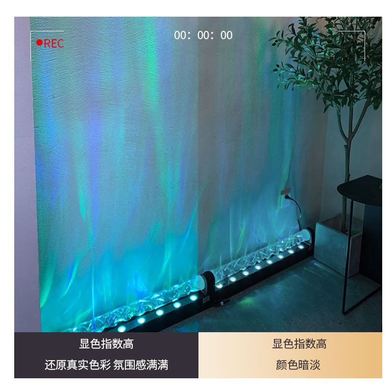 水波纹灯3D动态效果火焰装饰氛围灯洗墙灯酒吧墙面客厅室内投影灯|undefined