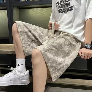 Summer New American Style Shorts Men's Trendy Thin Design Sense Niche Loose plus size Sports Casual Pants