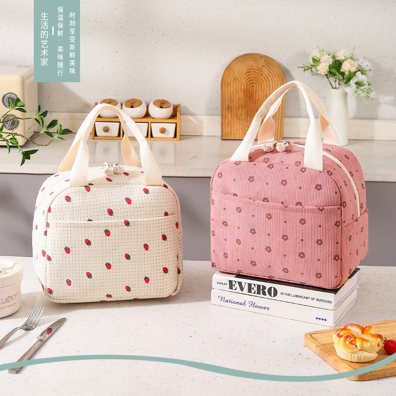 Bolsa portátil para el almuerzo, bolsa de almuerzo pequeña estilo fresco, bolsa de almuerzo para estudiantes, bolsa de almuerzo aislada