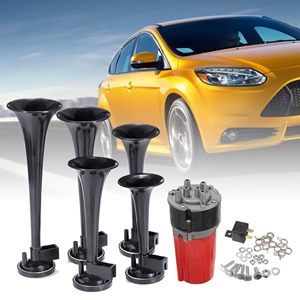 Off-road, motosiklet üçün 5-borulu caz musiqisi 12-volt hava buynuzu