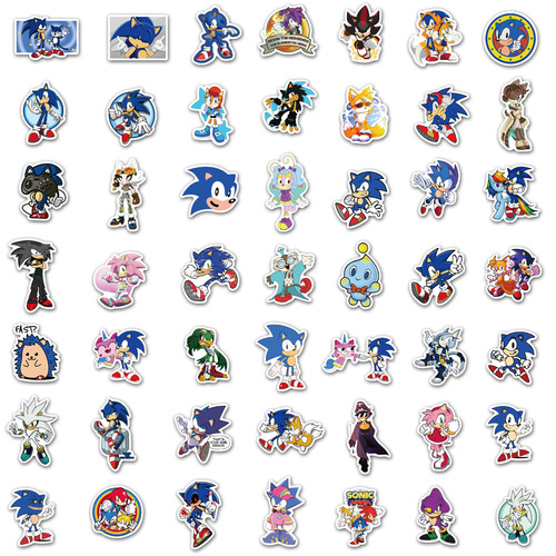 100 pieces of Sonic the Hedgehog game graffiti stickers laptop suitcase mobile phone case decoration diy waterproof stickers